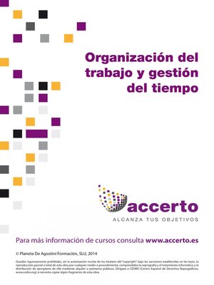 cover image of Organización del trabajo y gestión del tiempo